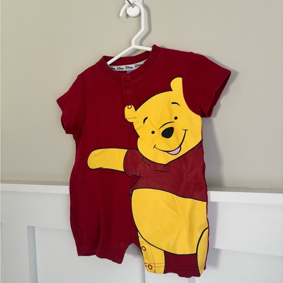 EUC Vintage Winnie the Pooh 6mo Red Baby Romper - Picture 6 of 6
